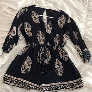 Navy and tan romper!